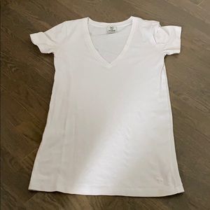 Pink Victoria Secret White VNeck TShirt Size XS